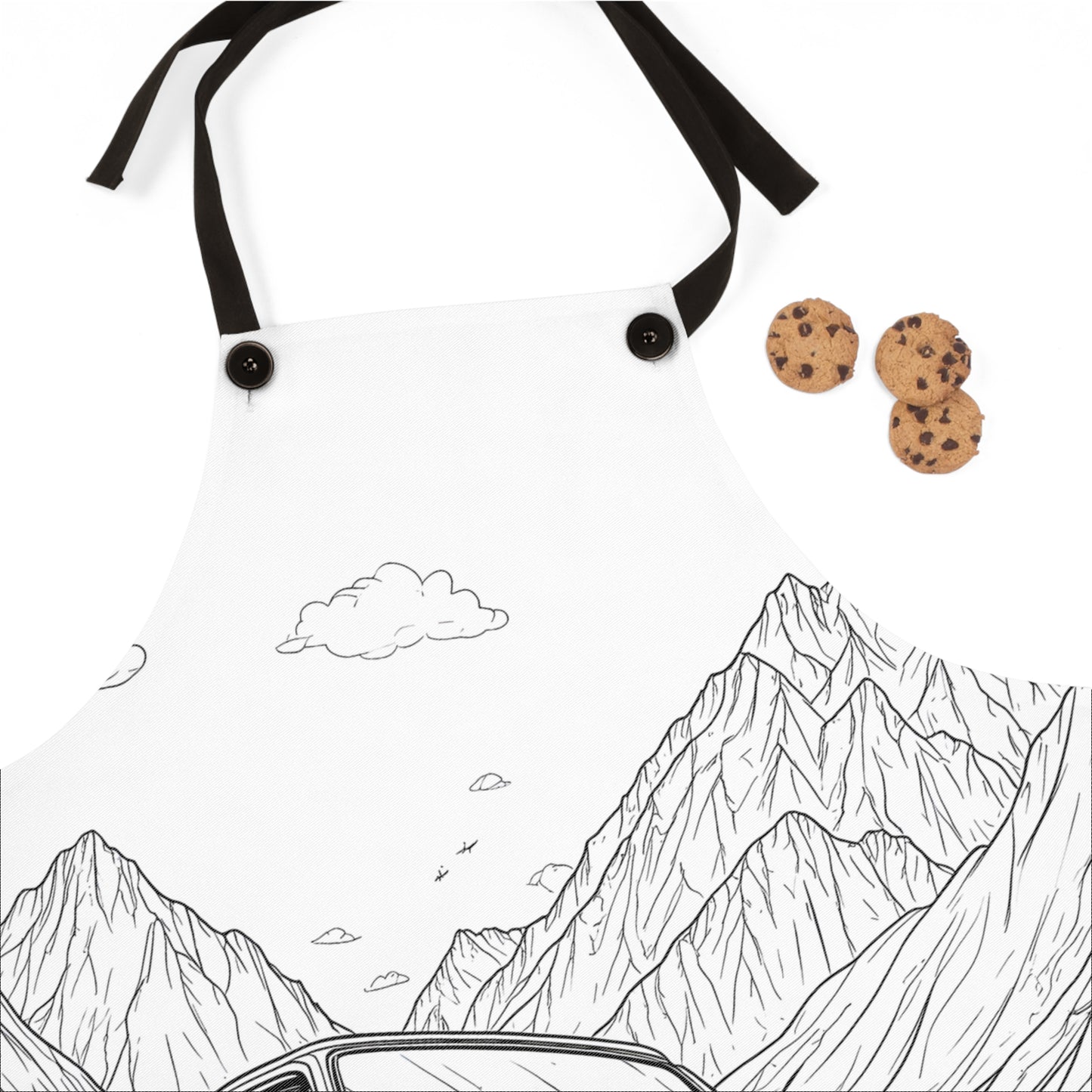 Apron Coloring Kit with 10 Fabric Markers - Monster Truck