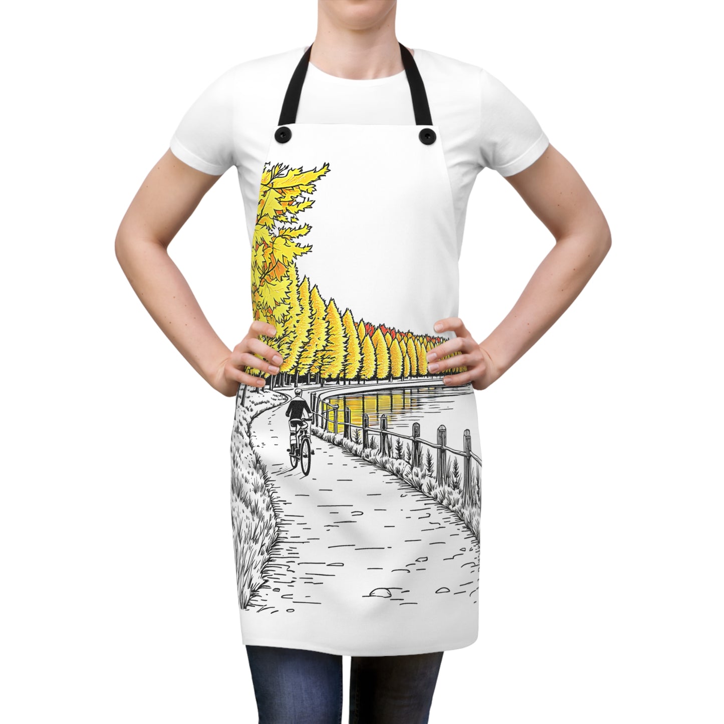 Apron Colorful Graphic Design - Autumn Path