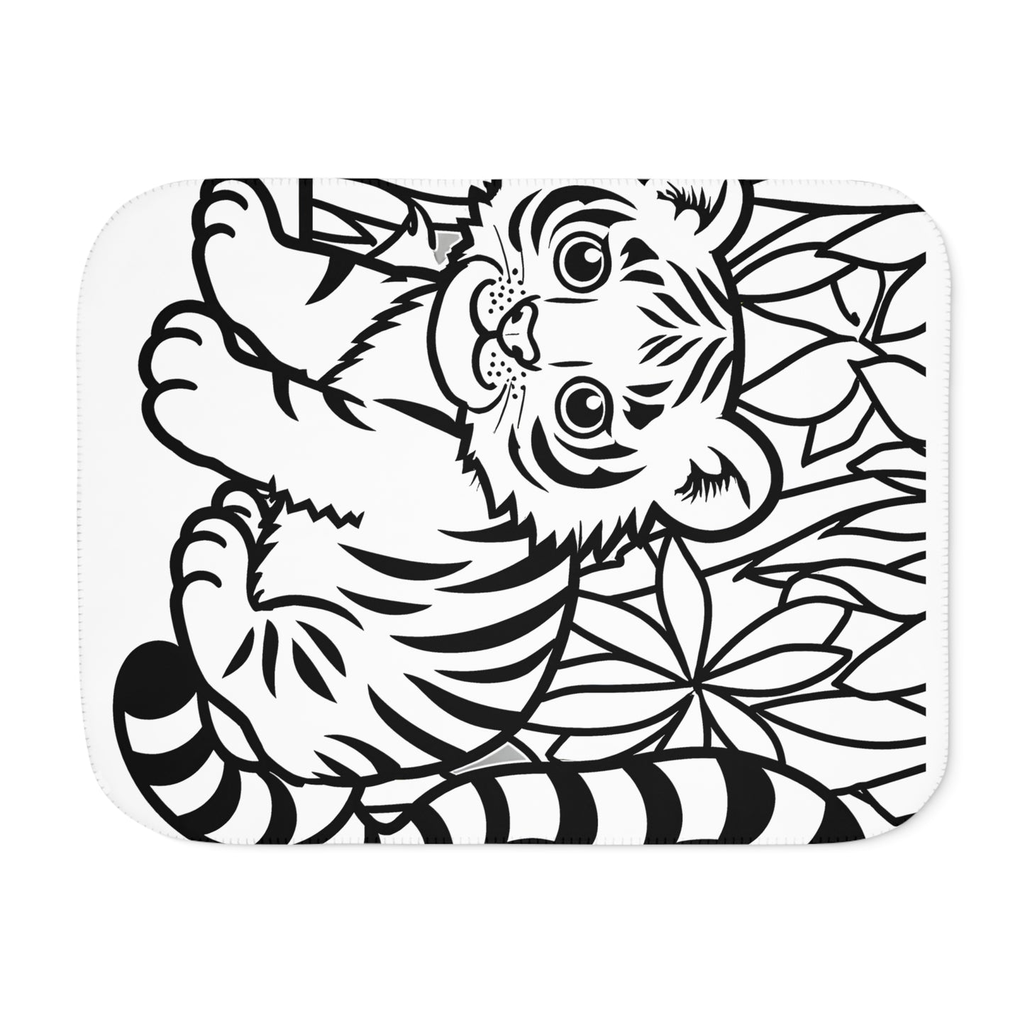 Blanket Coloring Kit with 10 Fabric Markers - Baby Tiger
