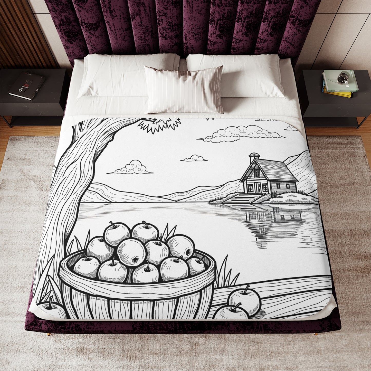 Blanket Coloring Kit with 10 Fabric Markers - Countryside