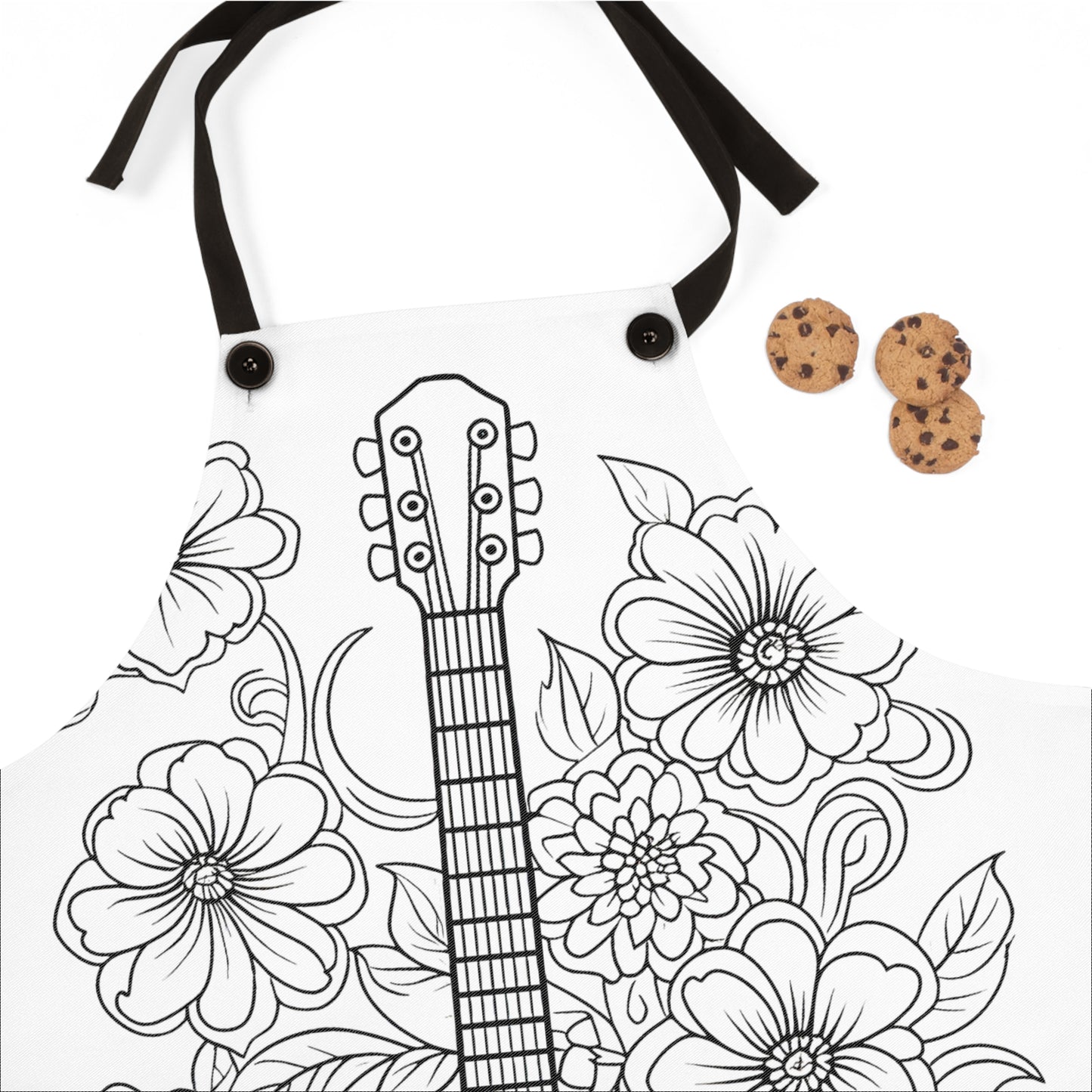 Apron Coloring Kit with 10 Fabric Markers - Guitar