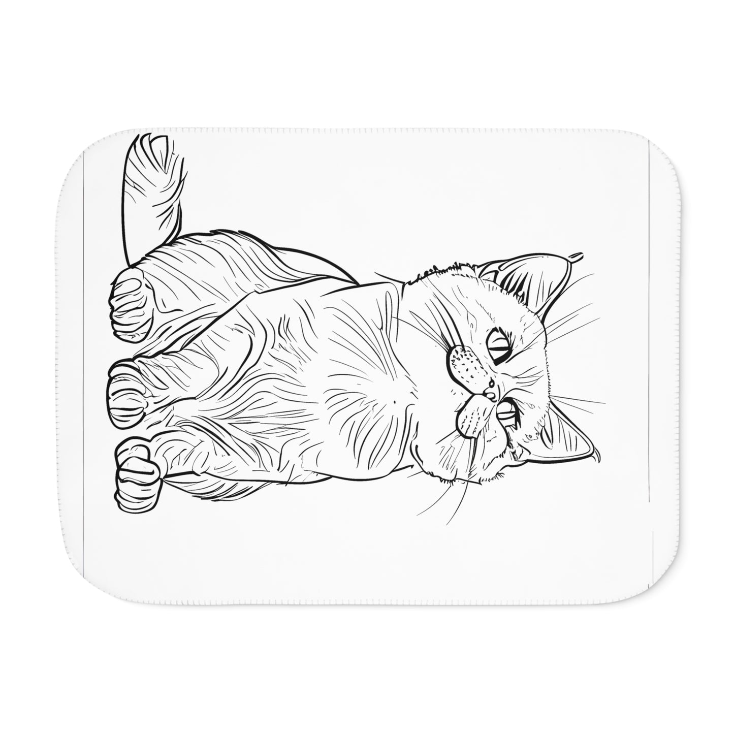 Blanket Coloring Kit with 10 Fabric Markers - Sitting Cat