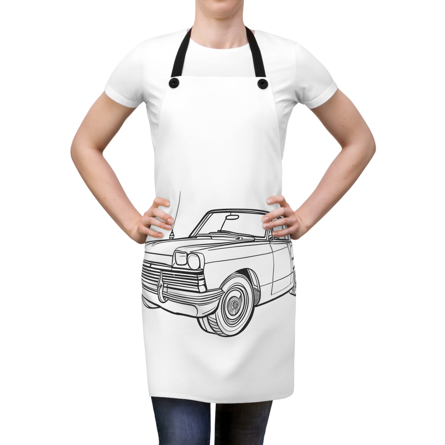 Apron Coloring Kit with 10 Fabric Markers - Classic Car