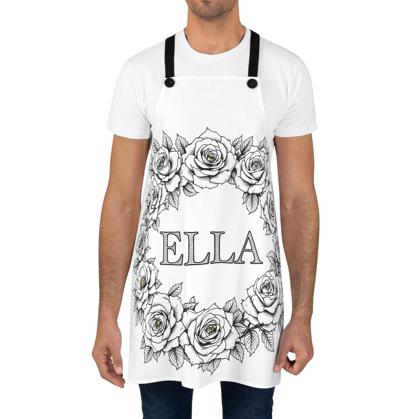 Apron Coloring Kit with 10 Fabric Markers - Floral Wreath