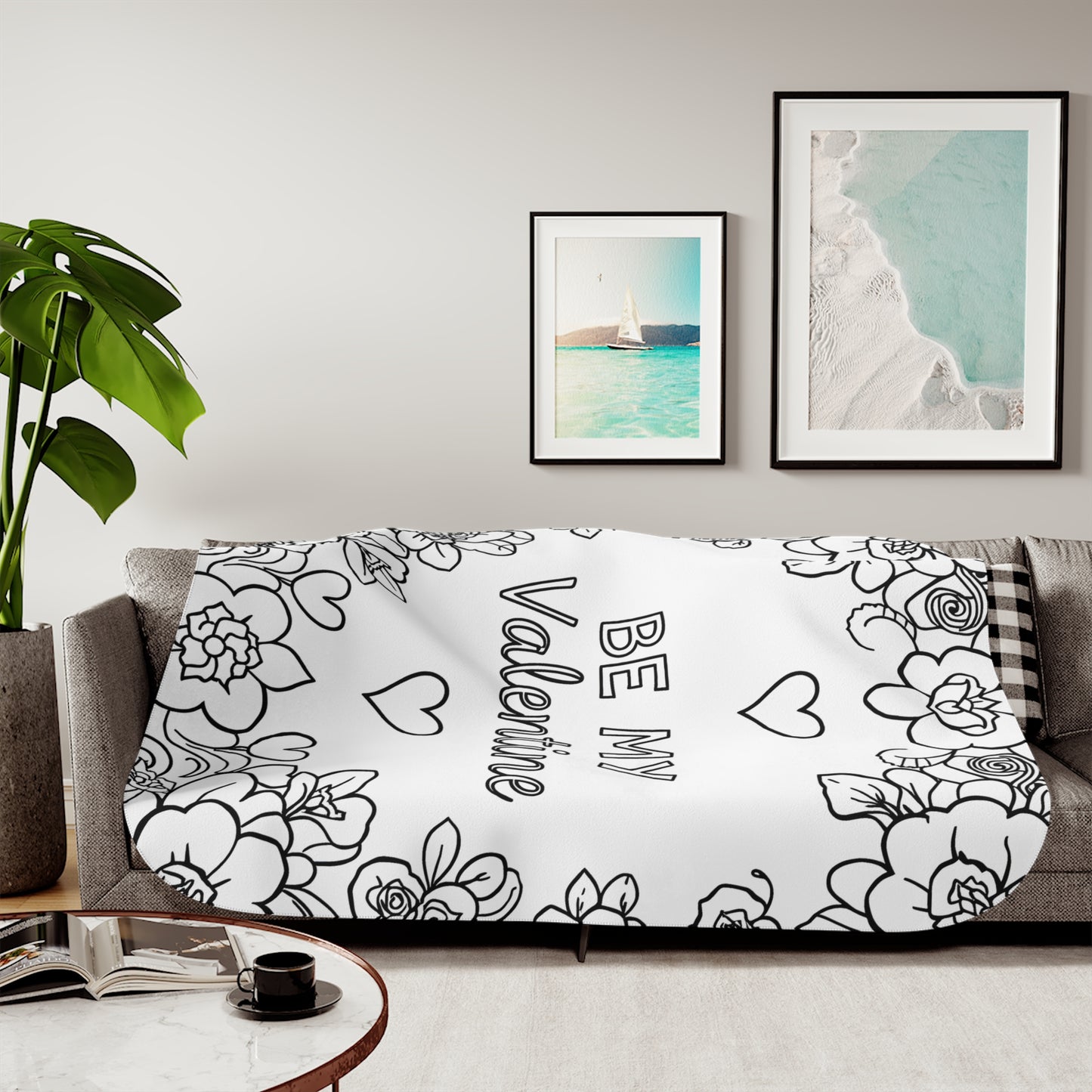 Blanket Coloring Kit with 10 Fabric Markers - Valentine's Day