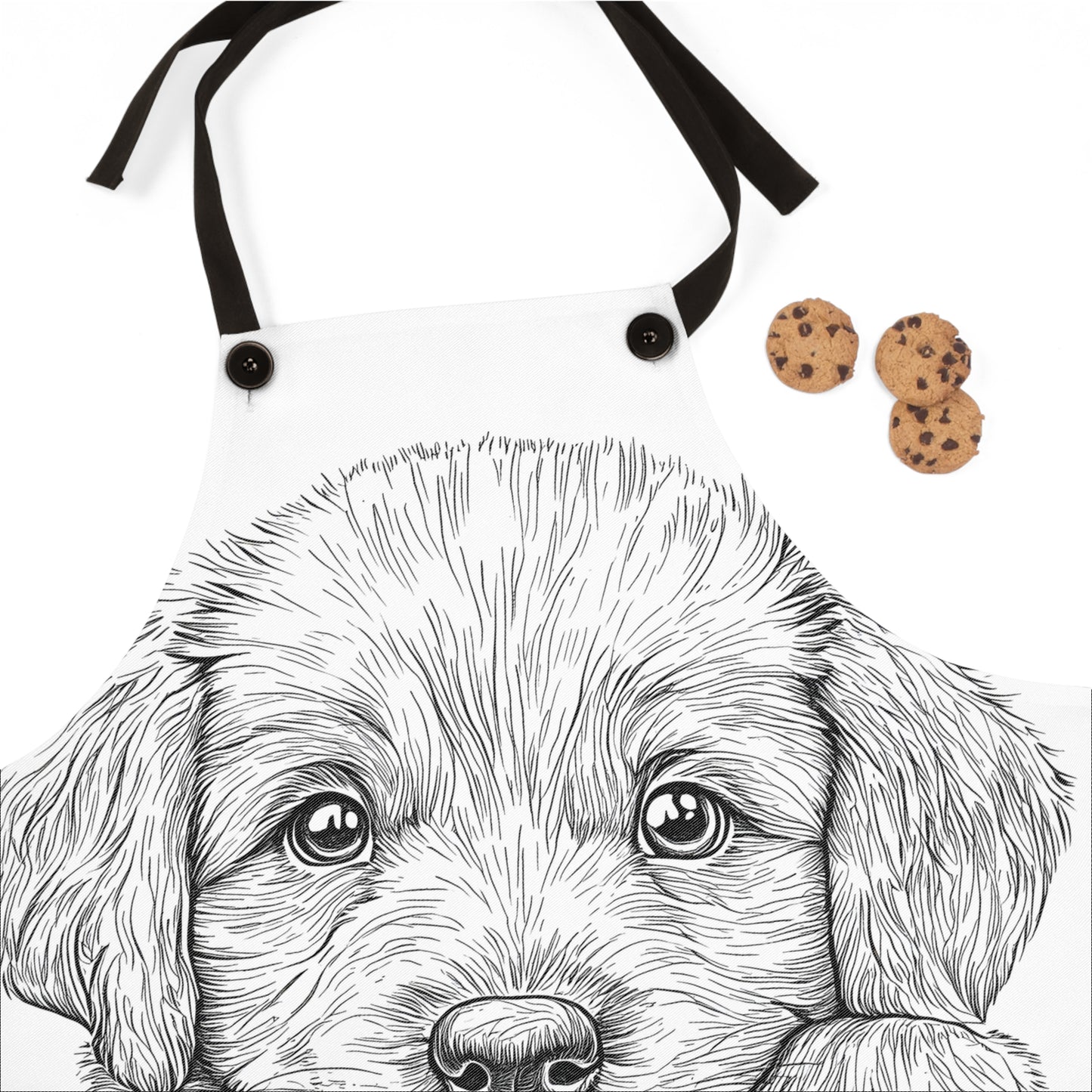 Apron Coloring Kit with 10 Fabric Markers - Puppy