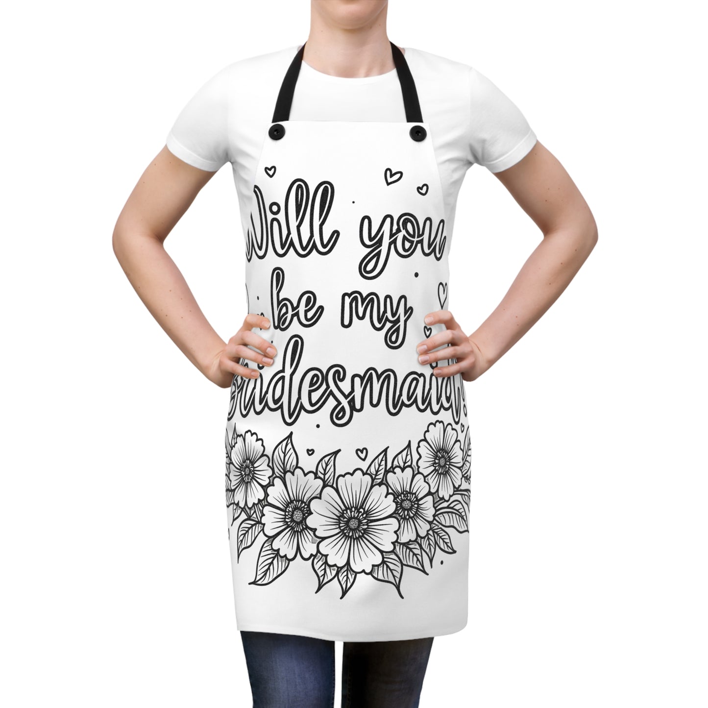 Apron Coloring Kit with 10 Fabric Markers - Bridesmaid Proposal