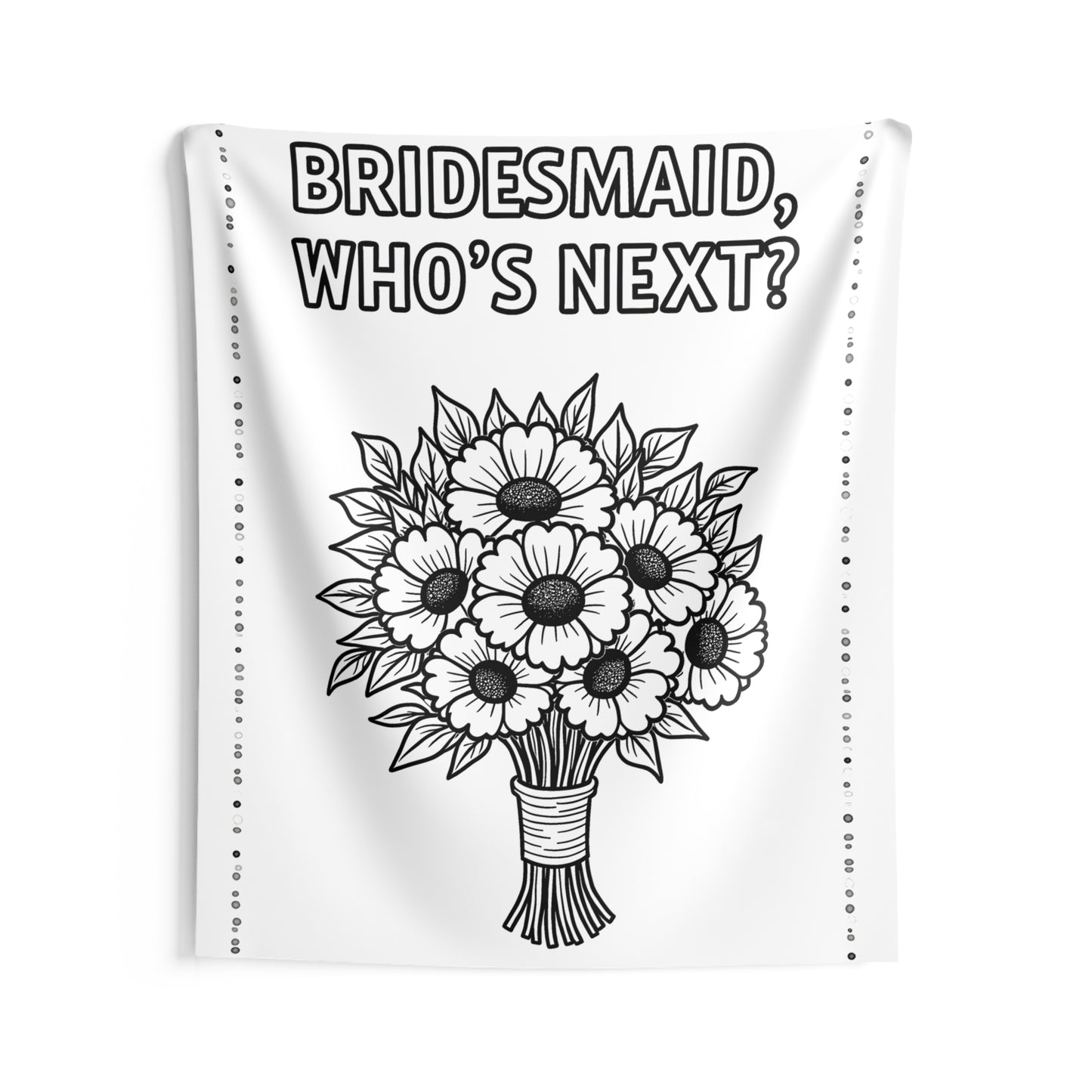 Indoor Wall Tapestries Coloring Kit with 10 Fabric Markers - Bridesmaid