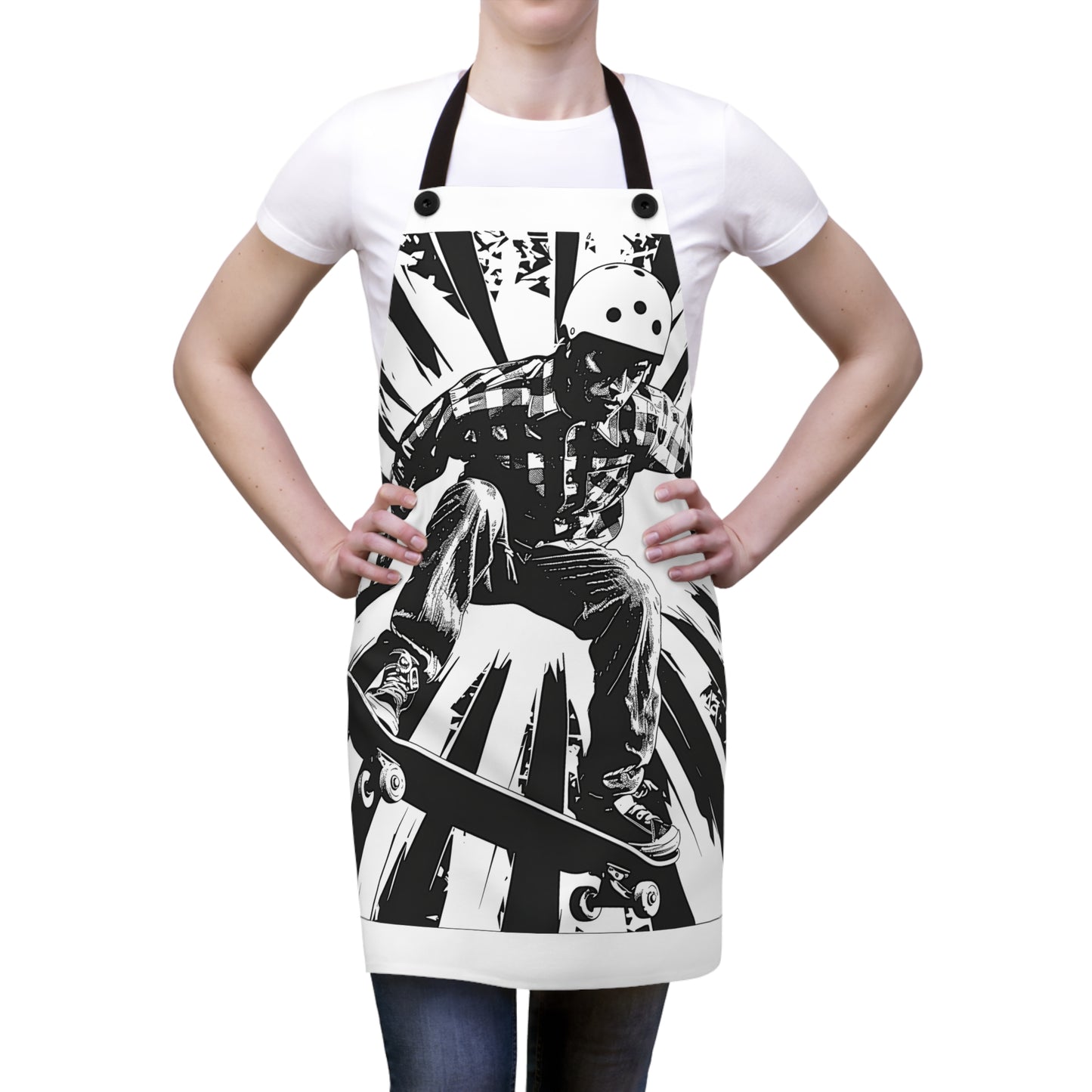 Apron Coloring Kit with 10 Fabric Markers - Skateboarding