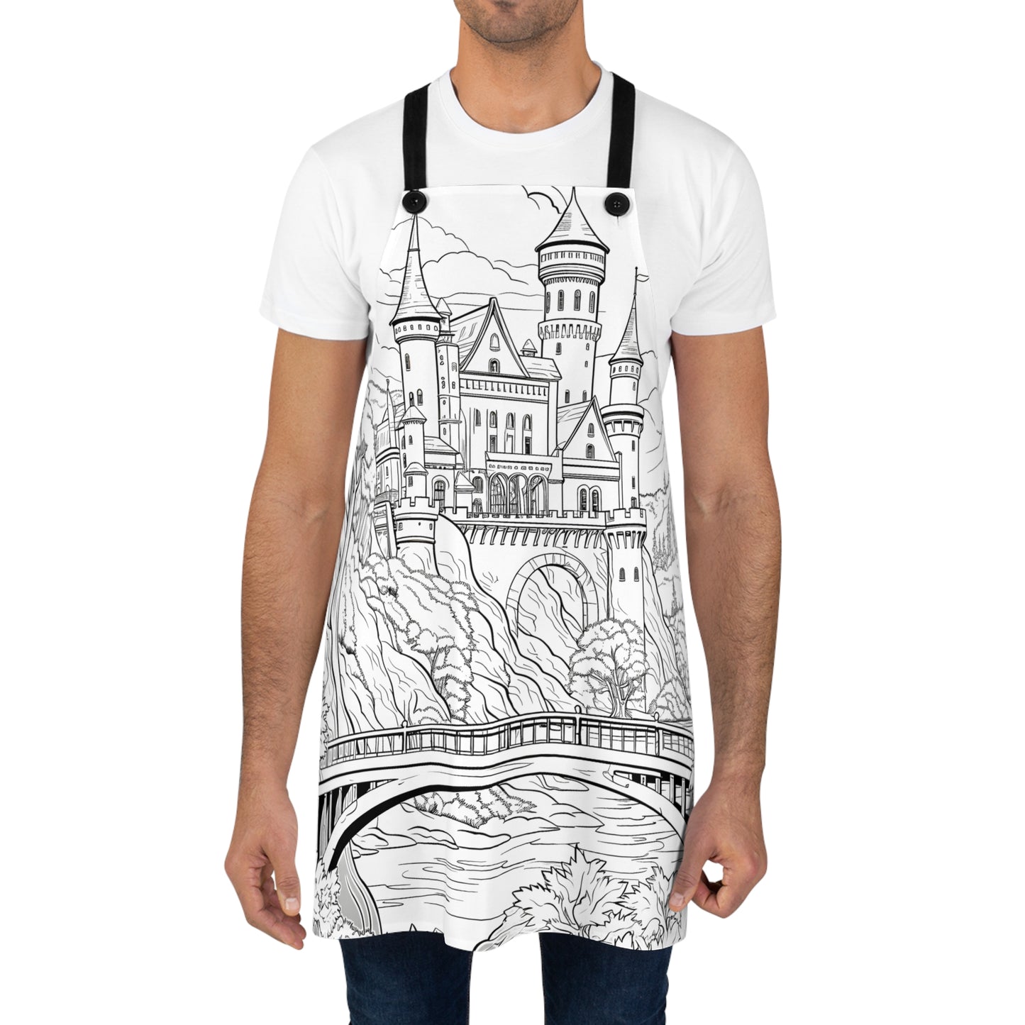 Apron Coloring Kit with 10 Fabric Markers - Fantasy Castle