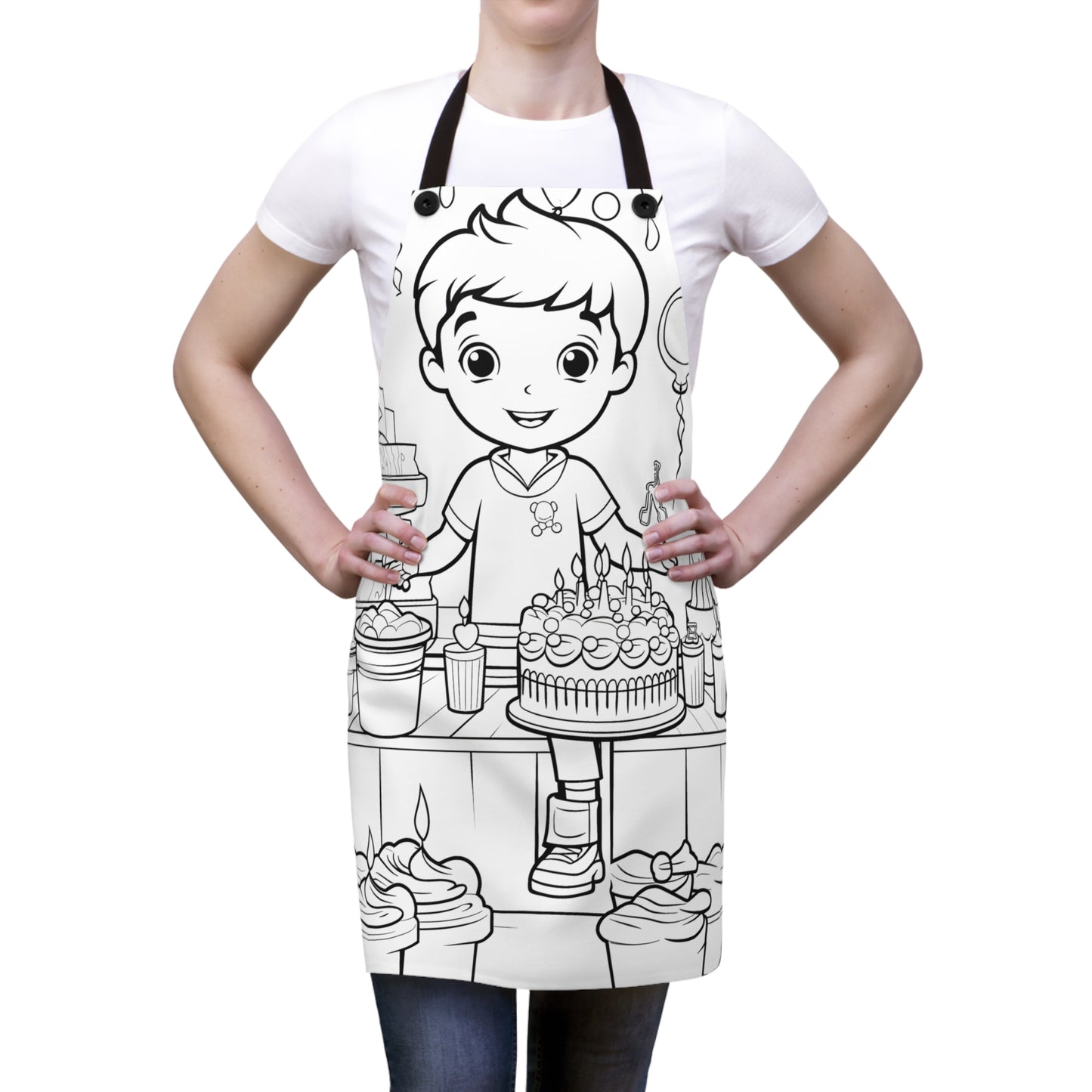 Apron Coloring Kit with 10 Fabric Markers - Birthday Party