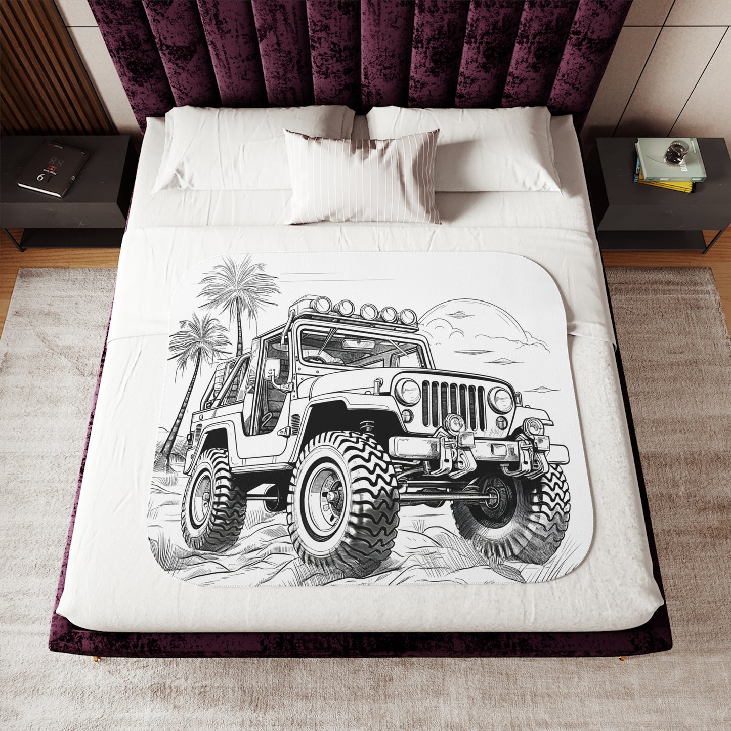 Blanket Coloring Kit with 10 Fabric Markers - Jeep