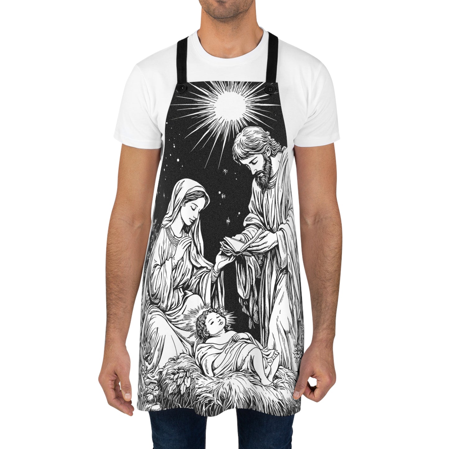Apron Coloring Kit with 10 Fabric Markers - Nativity Scene