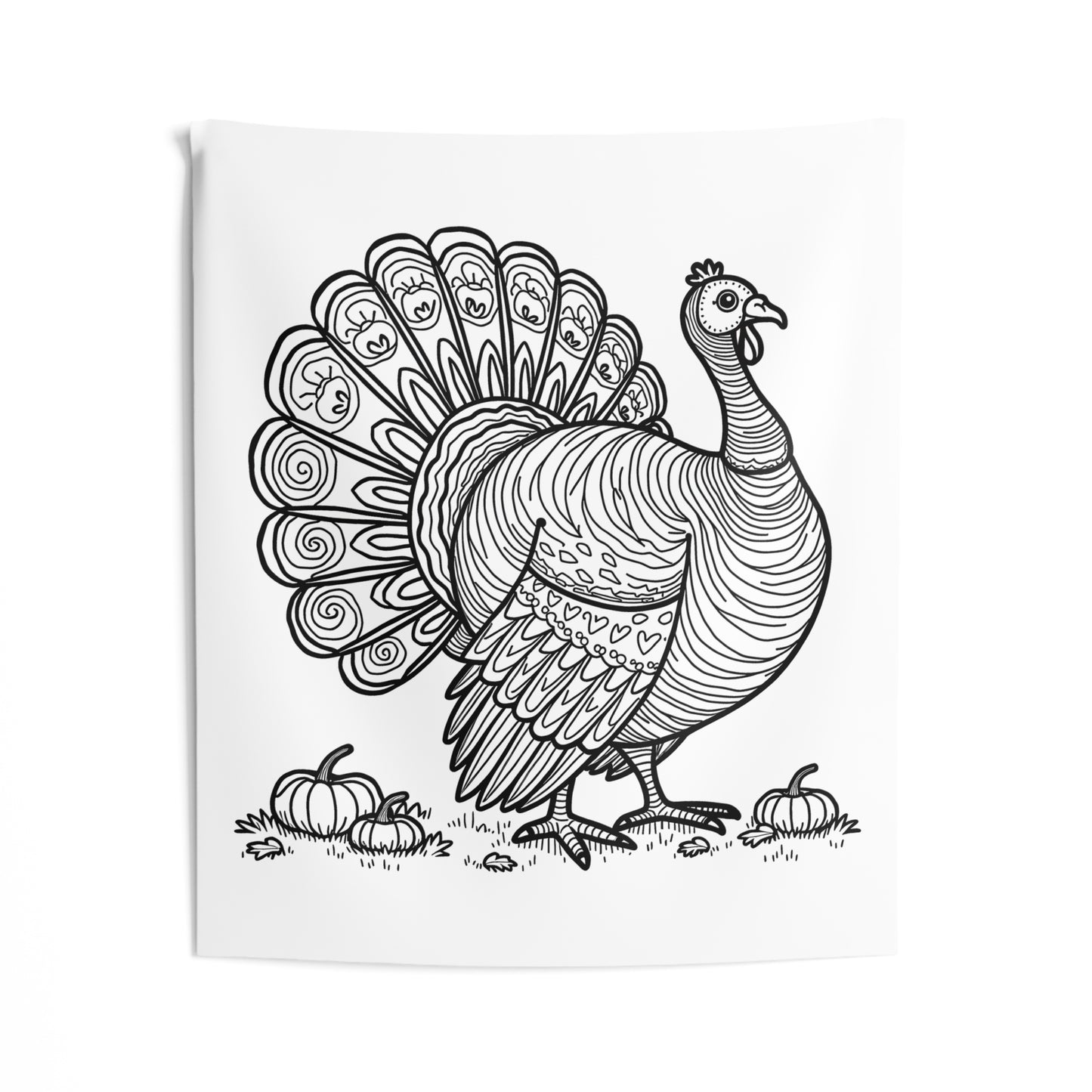 Indoor Wall Tapestries Coloring Kit with 10 Fabric Markers - Turkey