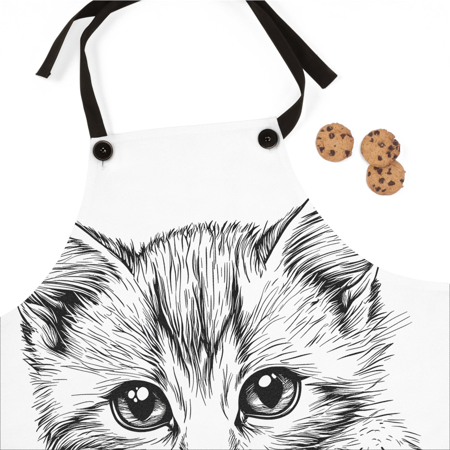 Apron Coloring Kit with 10 Fabric Markers - Kitten