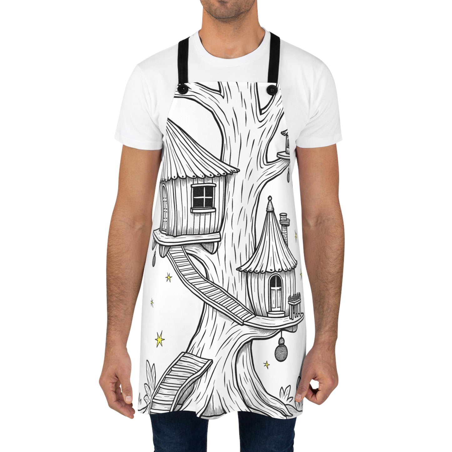 Apron Coloring Kit with 10 Fabric Markers - Fantasy Tree House