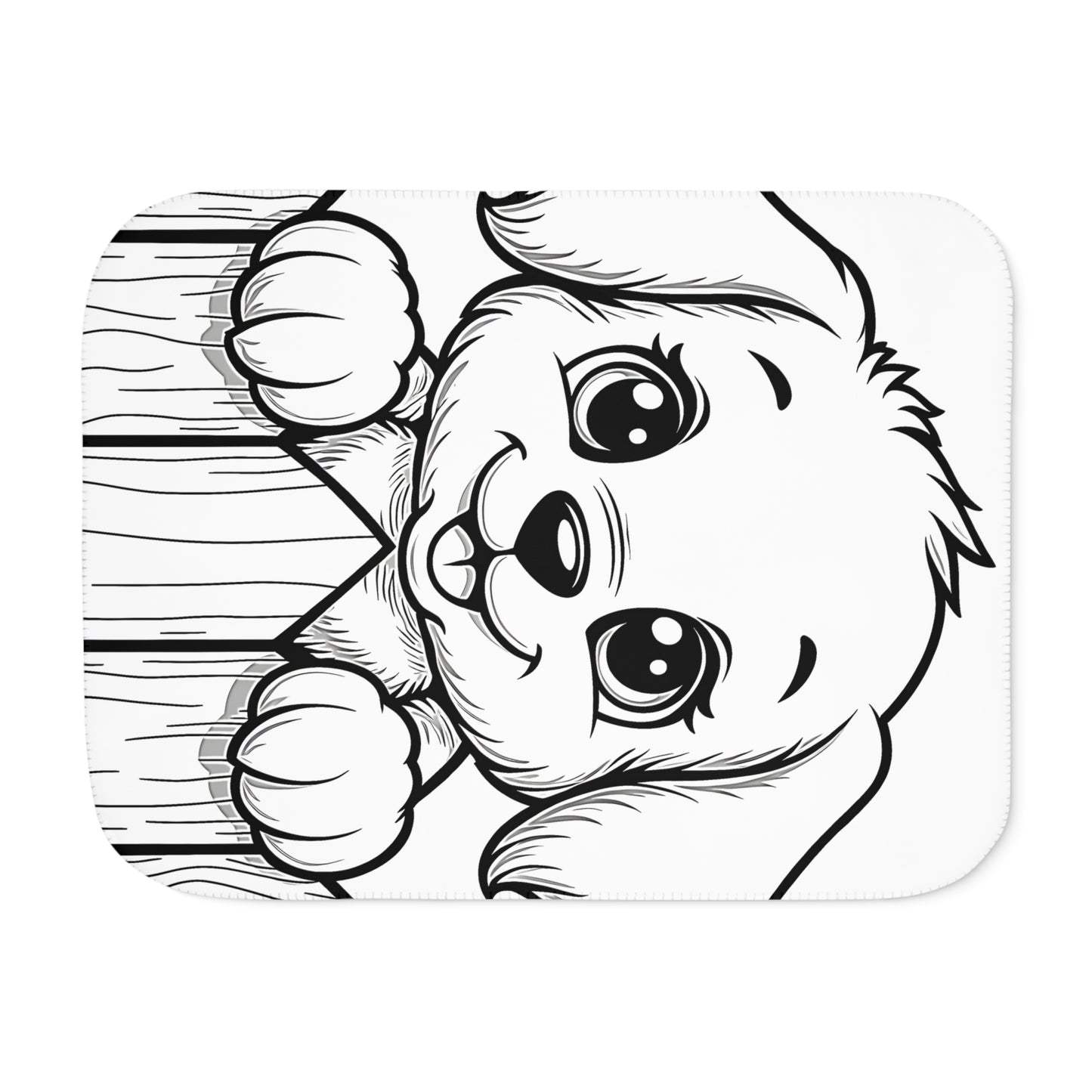 Blanket Coloring Kit with 10 Fabric Markers - Puppy