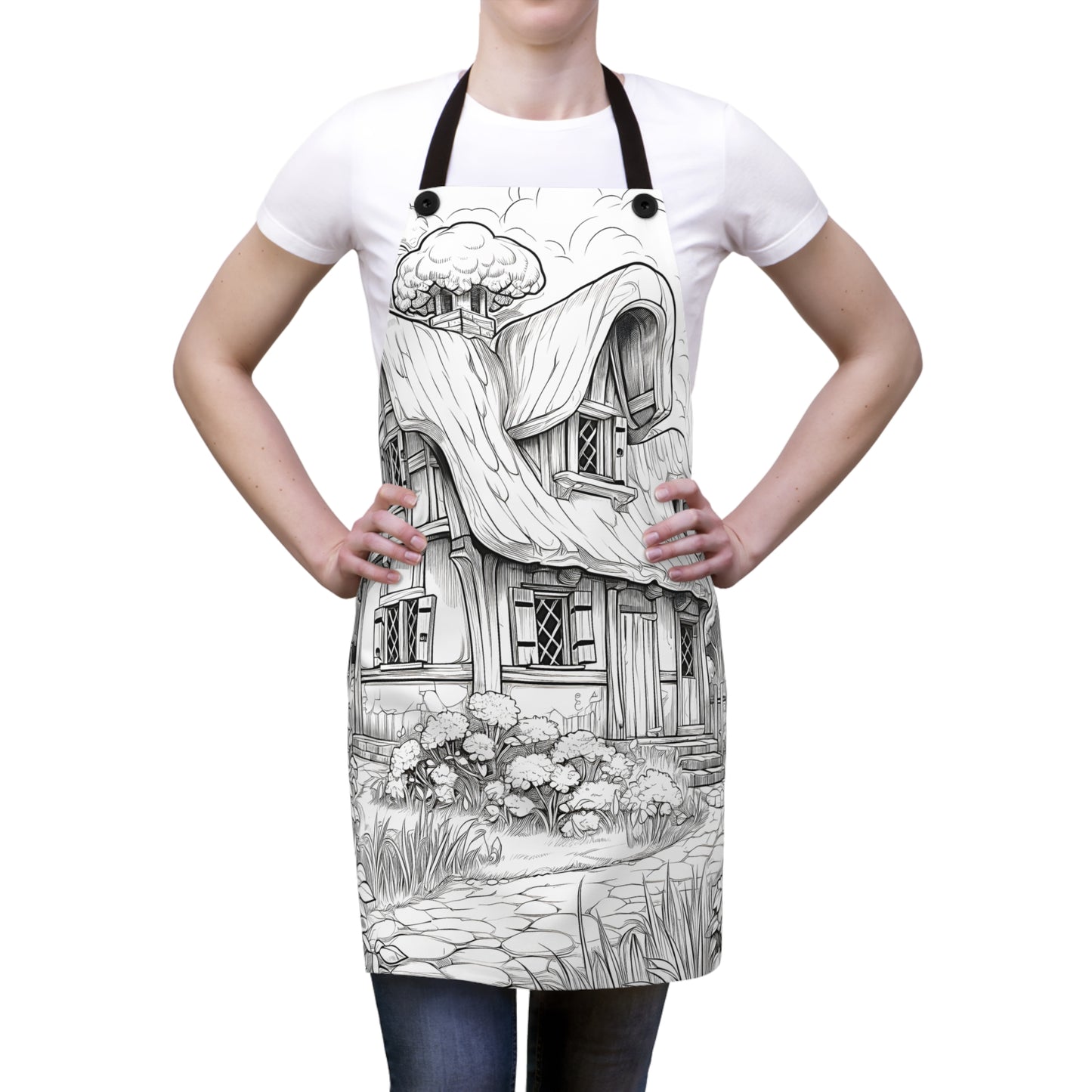 Apron Coloring Kit with 10 Fabric Markers - Cottage