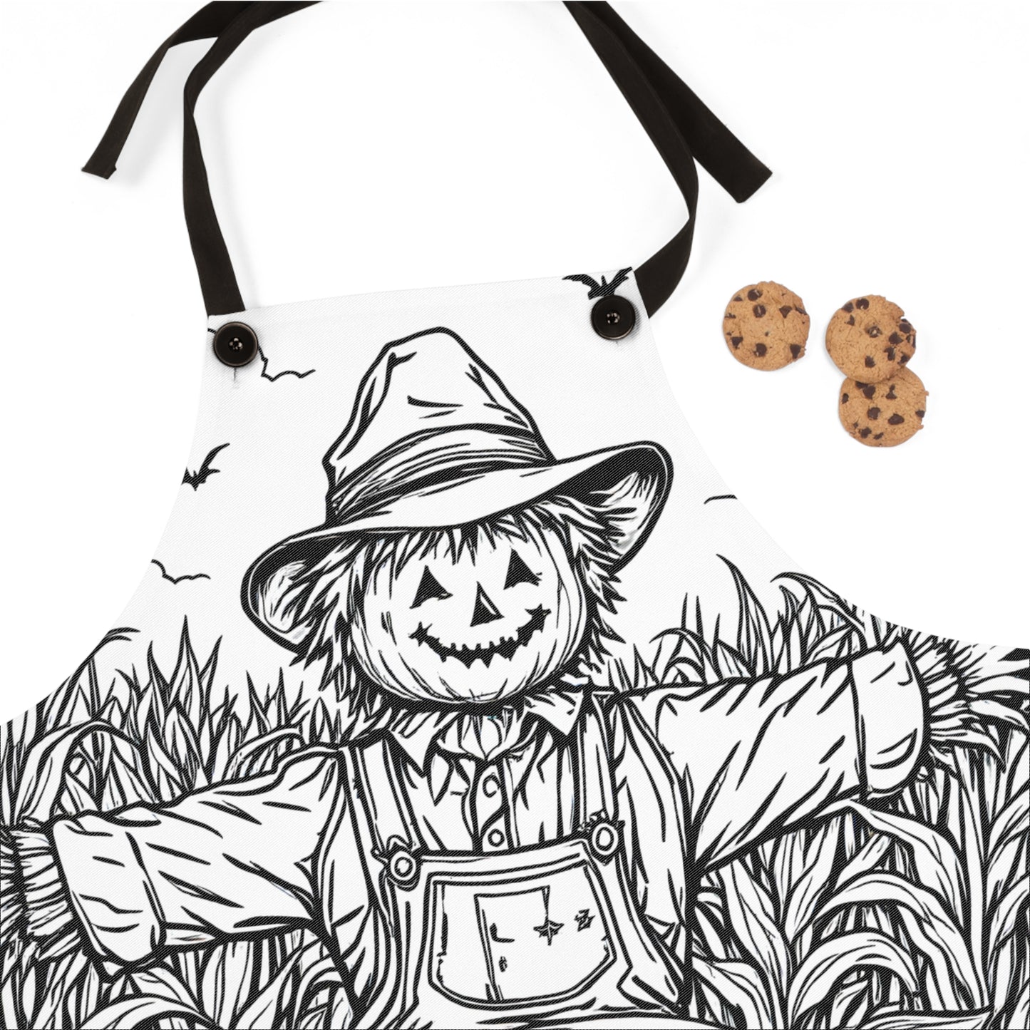 Apron Coloring Kit with 10 Fabric Markers - Thanksgiving Scarecrow