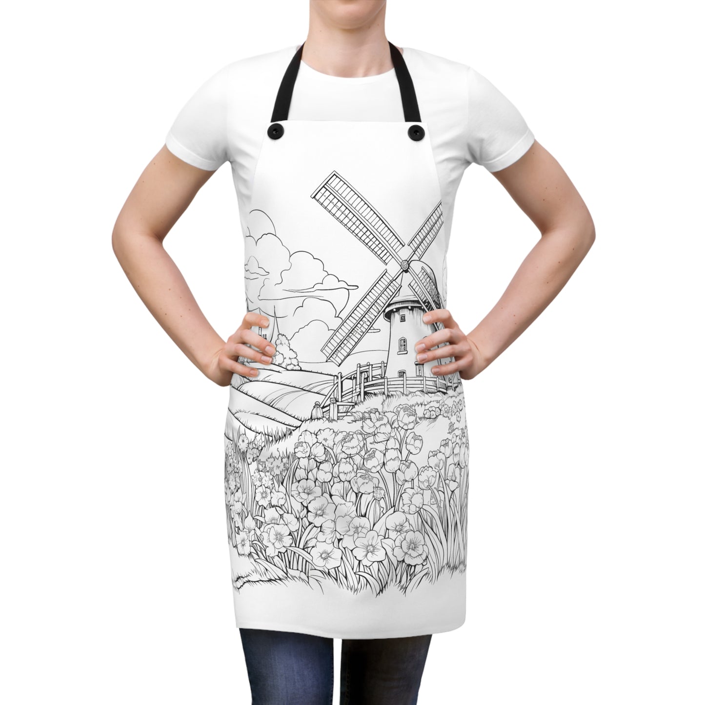 Apron Coloring Kit with 10 Fabric Markers - Countryside