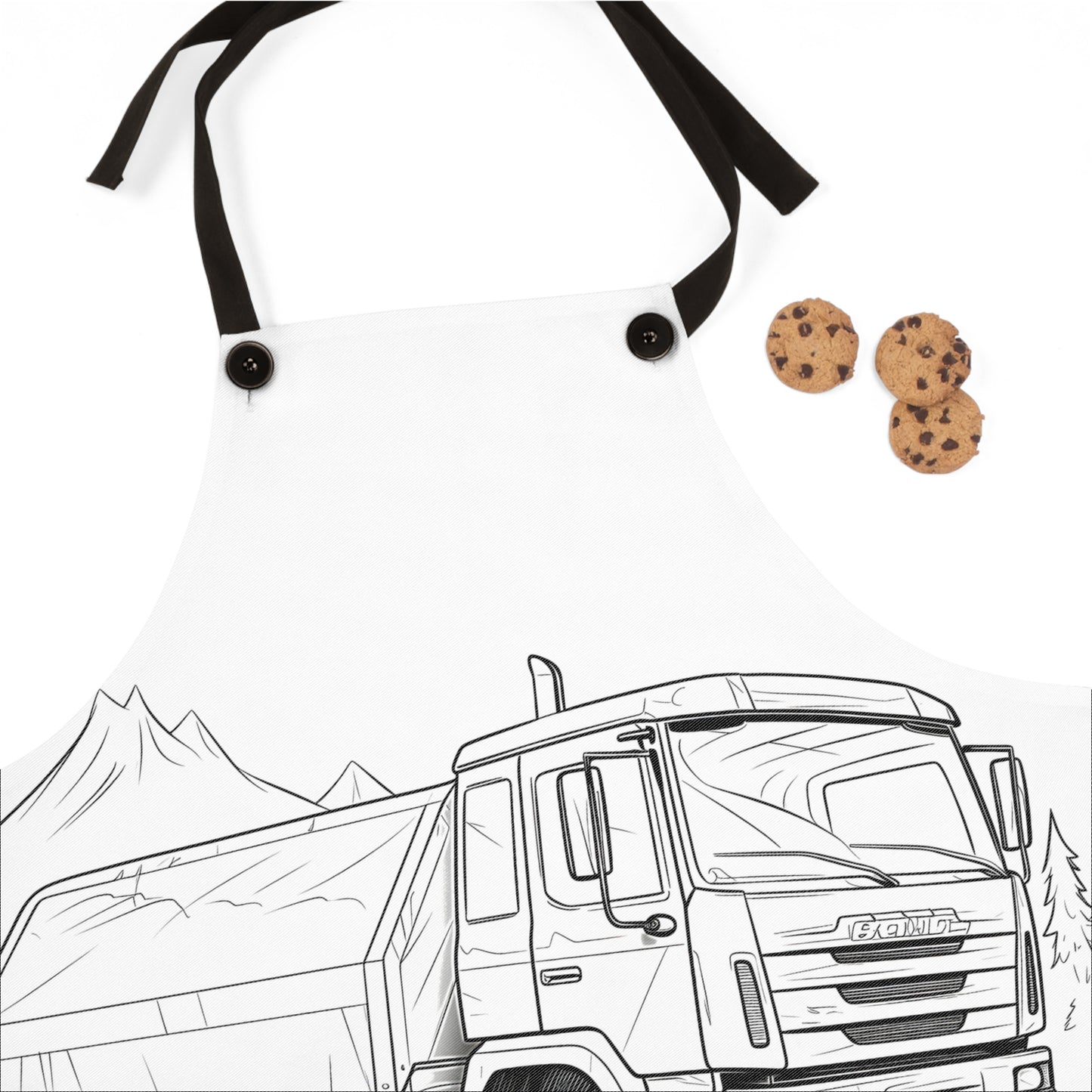 Apron Coloring Kit with 10 Fabric Markers - Truck