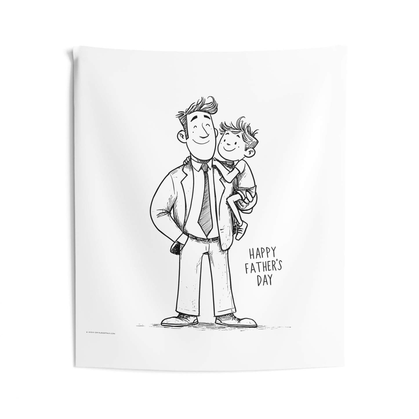 Indoor Wall Tapestries Coloring Kit with 10 Fabric Markers - Father's Day