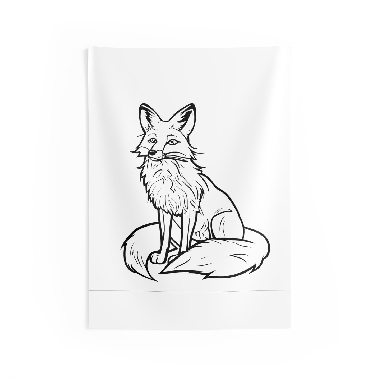 Indoor Wall Tapestries Coloring Kit with 10 Fabric Markers - Fox