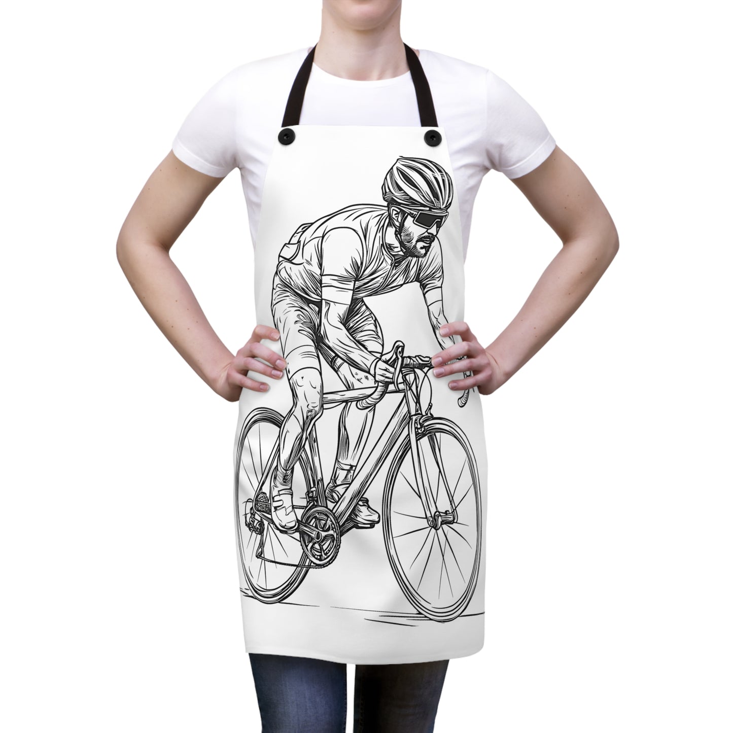 Apron Coloring Kit with 10 Fabric Markers - Road Bicycle Racer