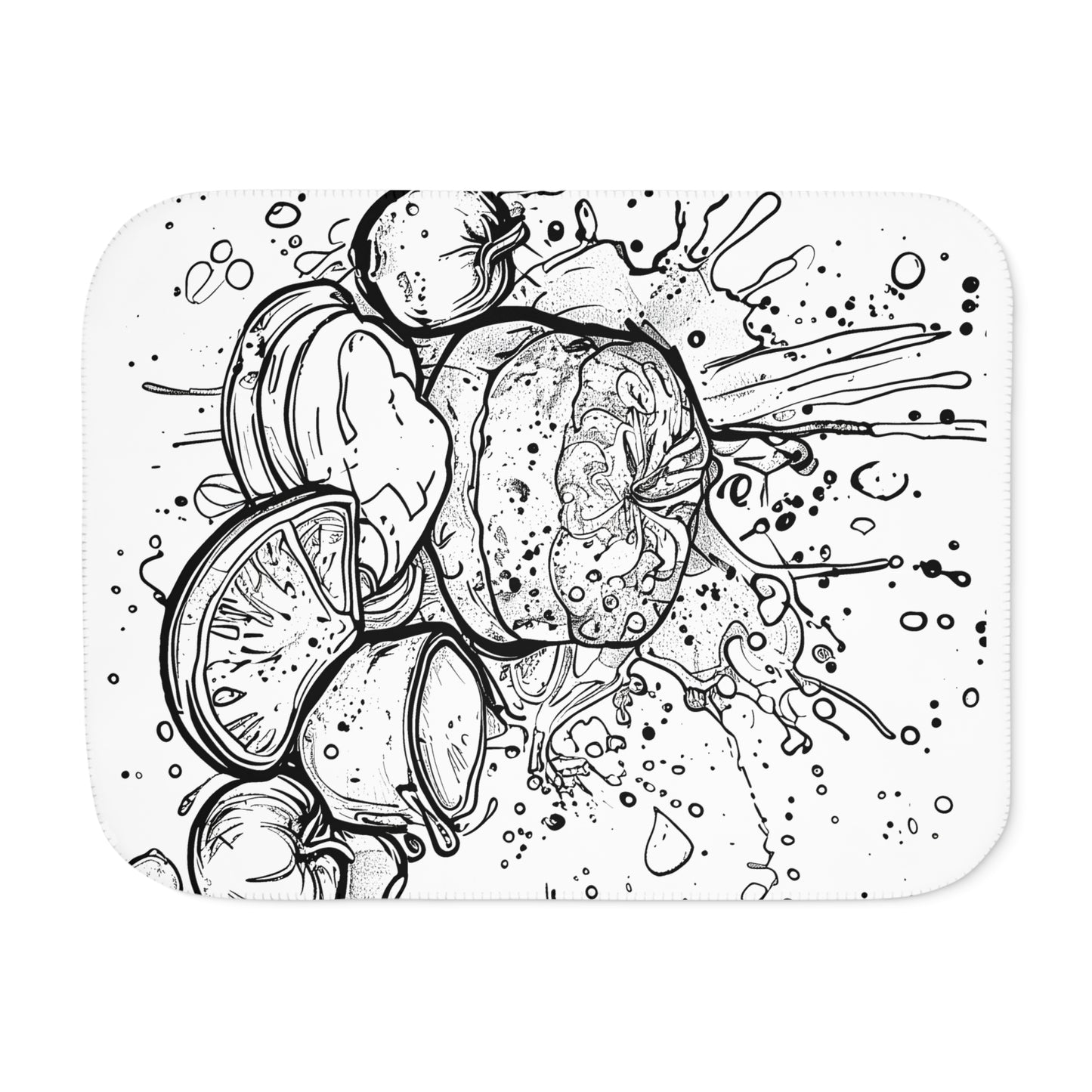 Blanket Coloring Kit with 10 Fabric Markers - Fruit and Bread