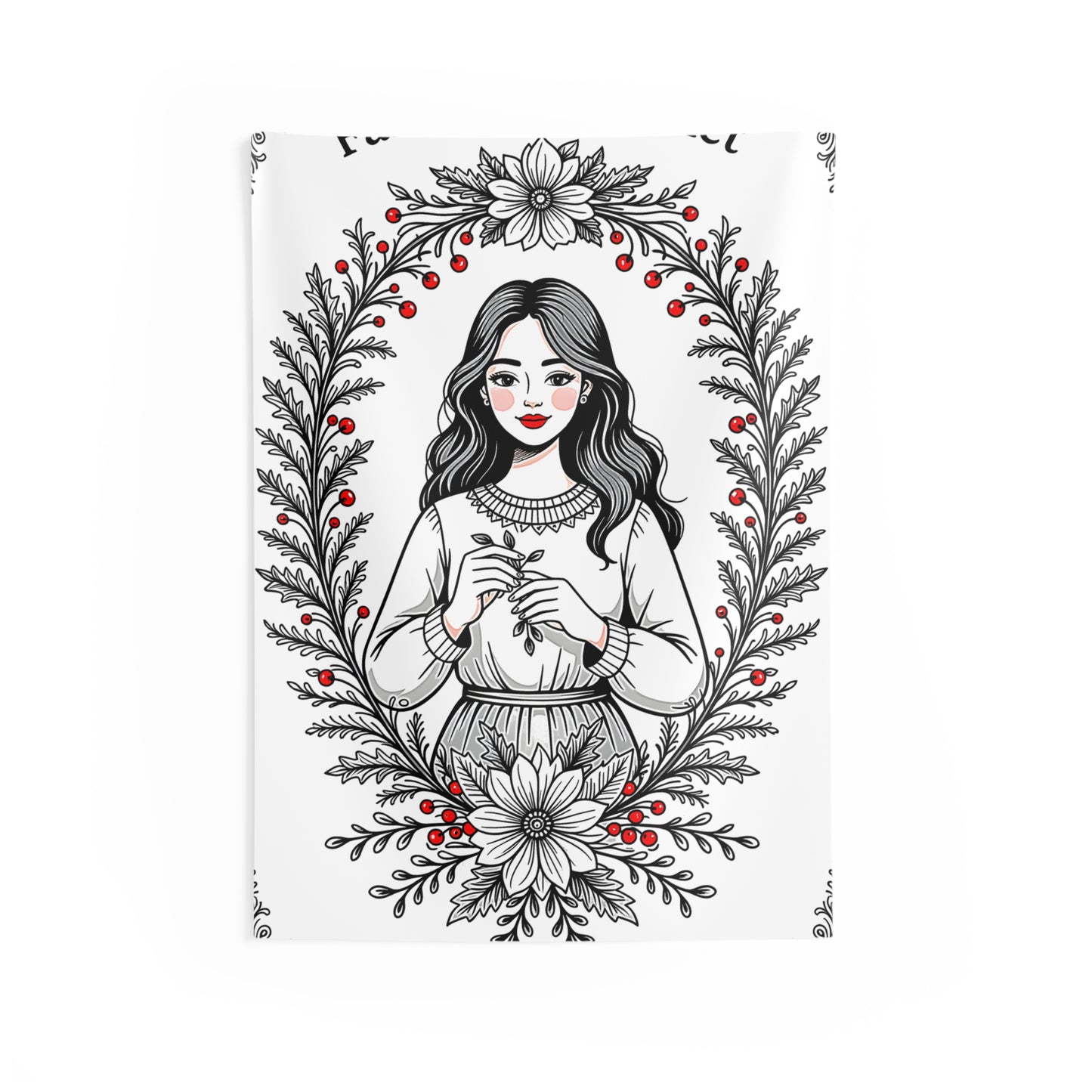 Indoor Wall Tapestries Colorful Graphic Design - Fall Portrait