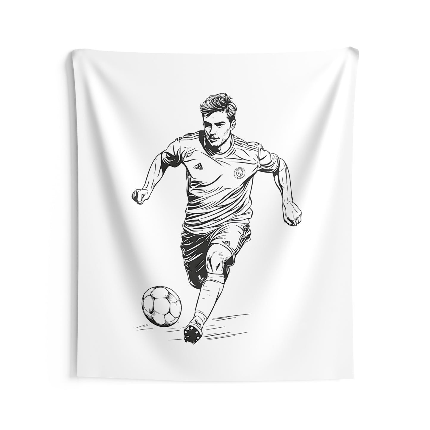 Indoor Wall Tapestries Coloring Kit with 10 Fabric Markers - Soccer