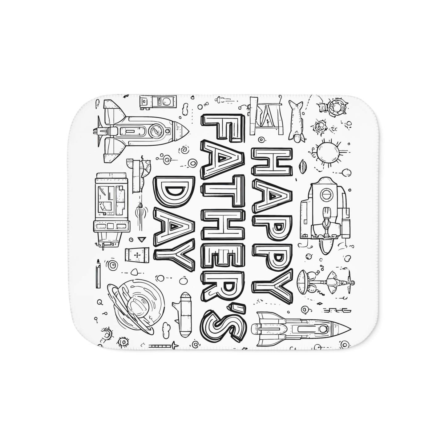 Blanket Coloring Kit with 10 Fabric Markers - Father's Day