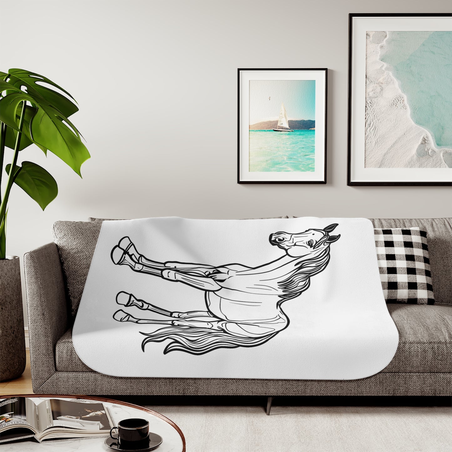 Blanket Coloring Kit with 10 Fabric Markers - Standing Horse