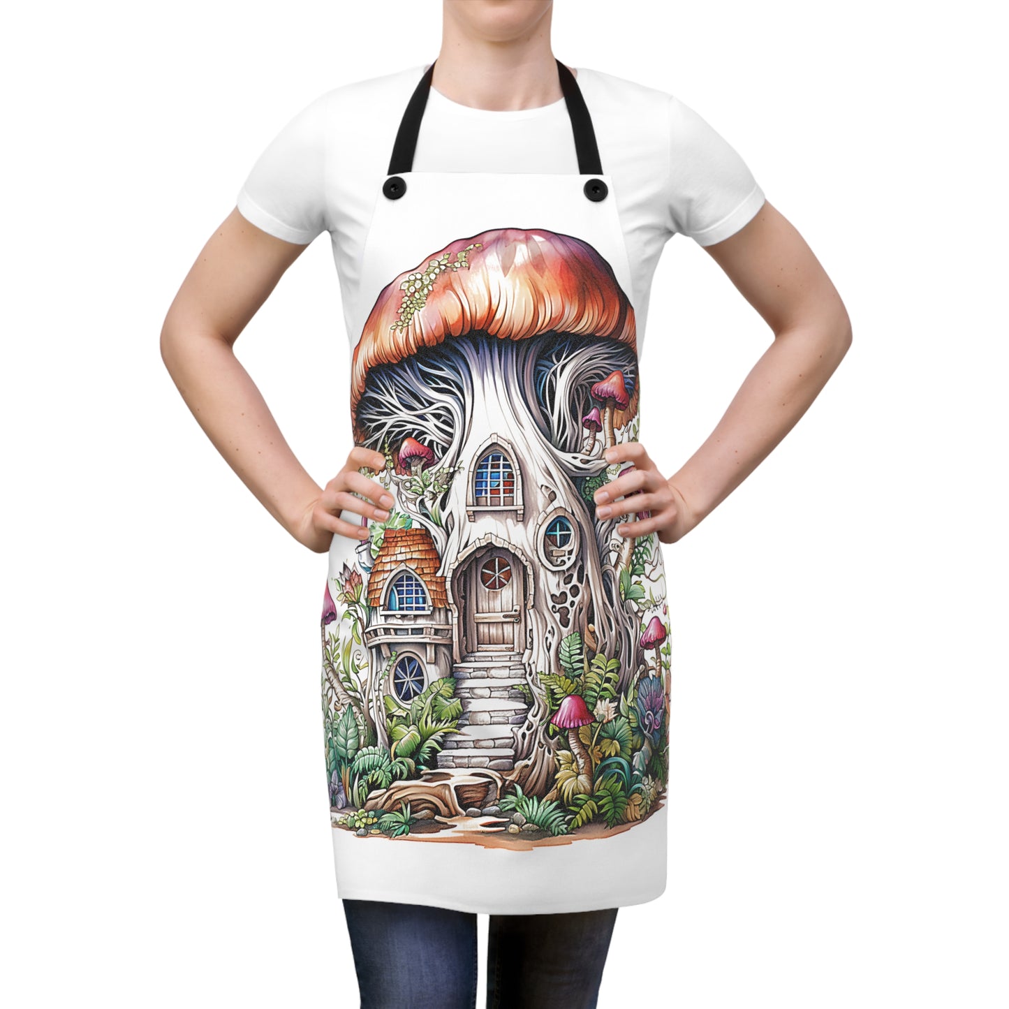 Apron Colorful Graphic Design - Enchanted Tree House