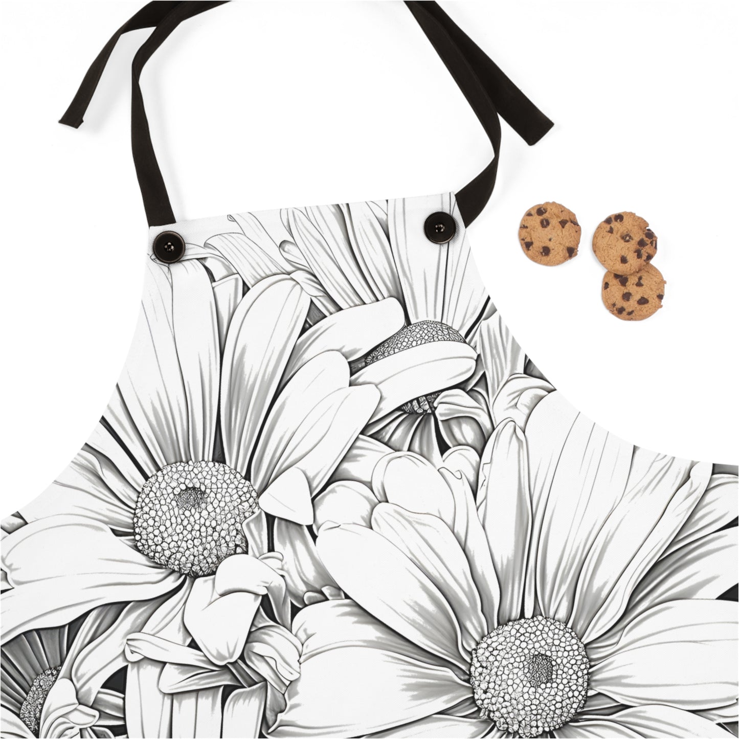 Apron Coloring Kit with 10 Fabric Markers - Daisies