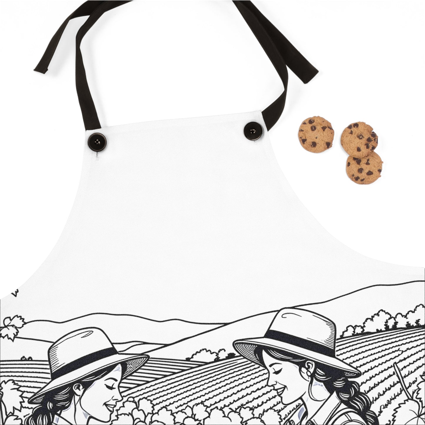 Apron Coloring Kit with 10 Fabric Markers - Grape Harvest