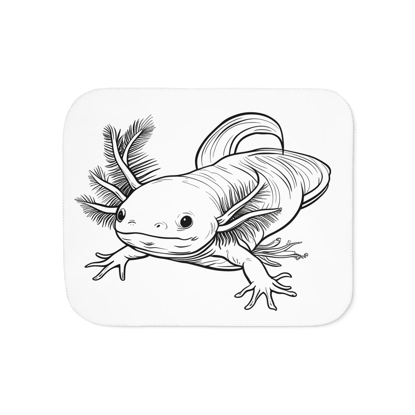 Blanket Coloring Kit with 10 Fabric Markers - Axolotl