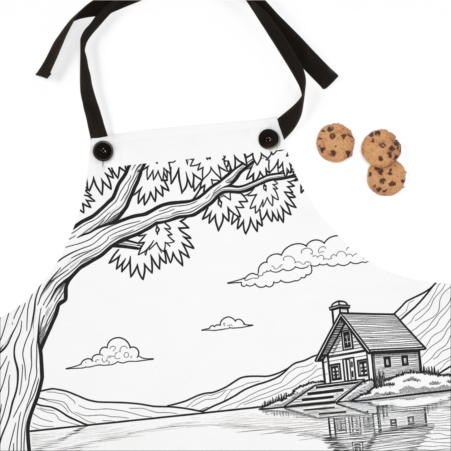 Apron Coloring Kit with 10 Fabric Markers - Countryside