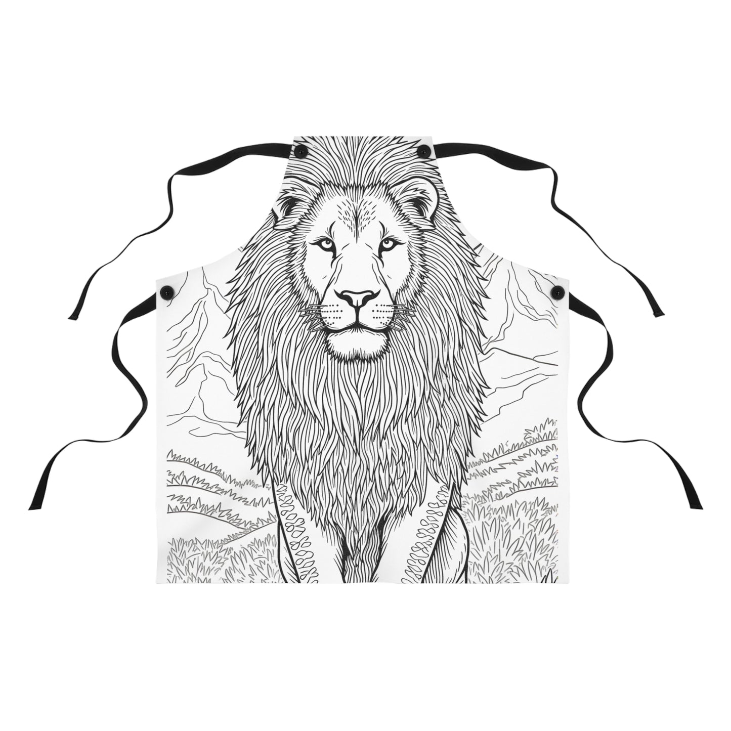 Apron Coloring Kit with 10 Fabric Markers - King of the Jungle