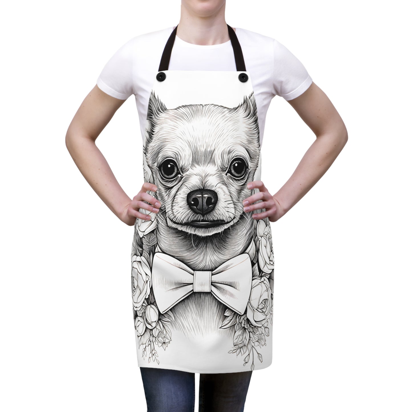 Apron Coloring Kit with 10 Fabric Markers - Chihuahua