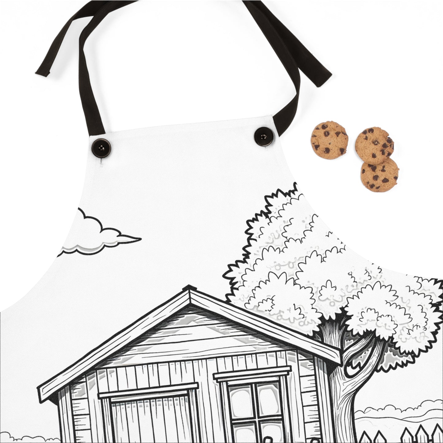 Apron Coloring Kit with 10 Fabric Markers - Autumn Setting