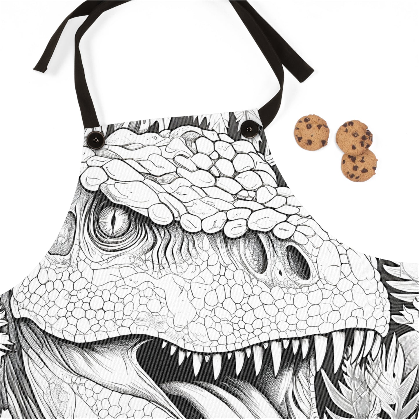 Apron Coloring Kit with 10 Fabric Markers - Tyrannosaurus Rex