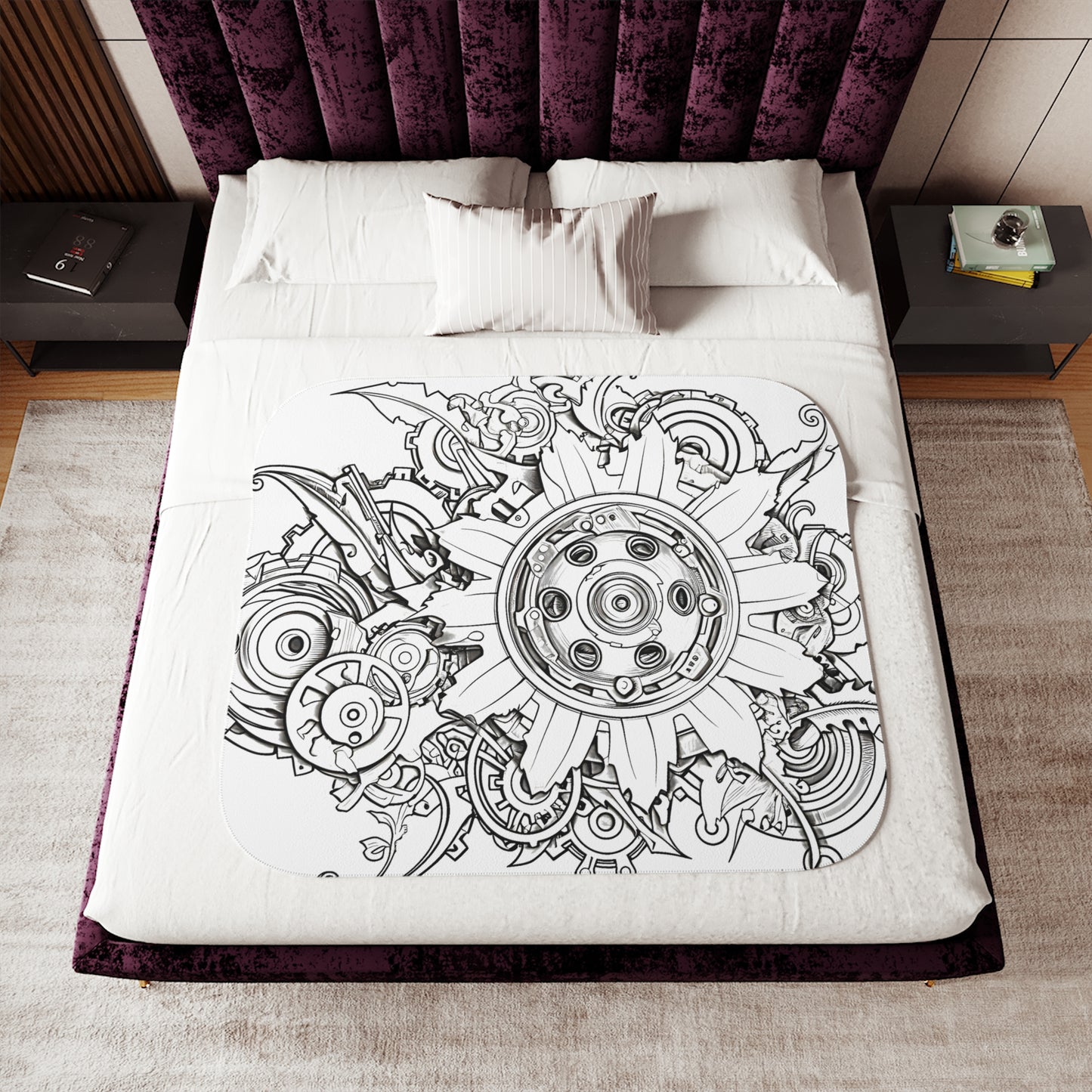 Blanket Coloring Kit with 10 Fabric Markers - Mechanical Art