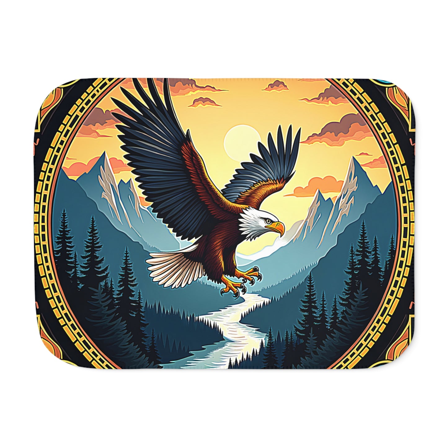 Blanket Colorful Graphic Design - Eagle