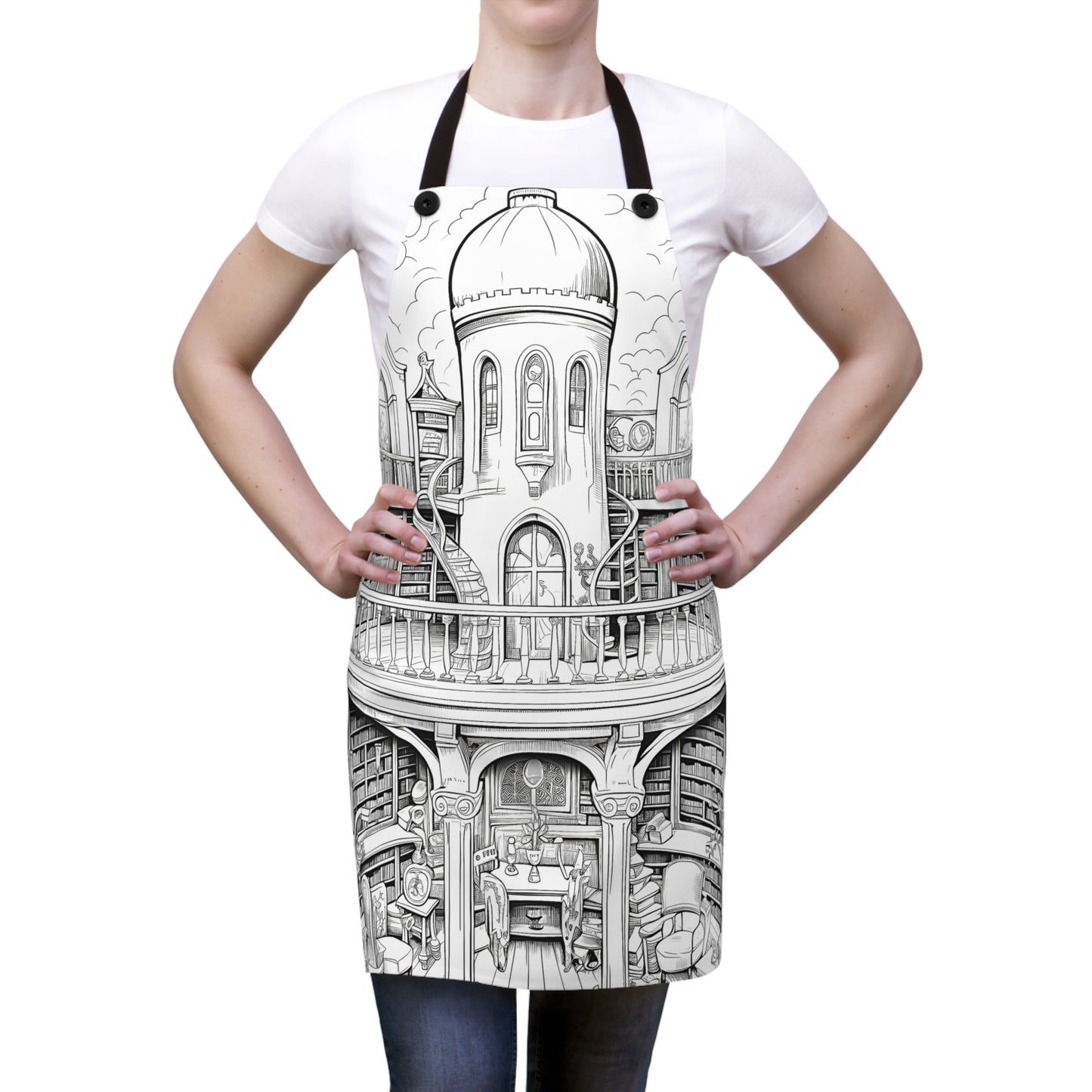 Apron Coloring Kit with 10 Fabric Markers - Library