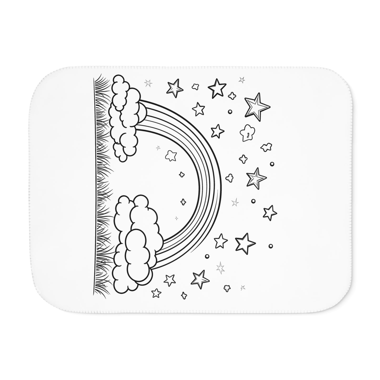 Blanket Coloring Kit with 10 Fabric Markers - Clouds and Stars