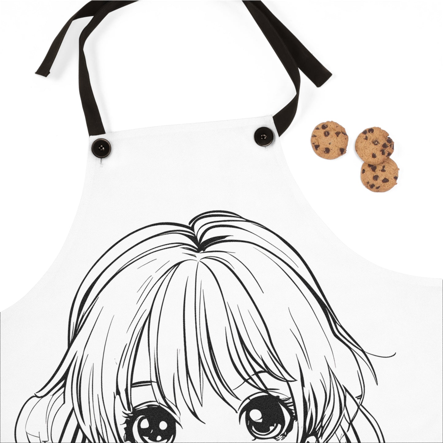 Apron Coloring Kit with 10 Fabric Markers - Anime Girl