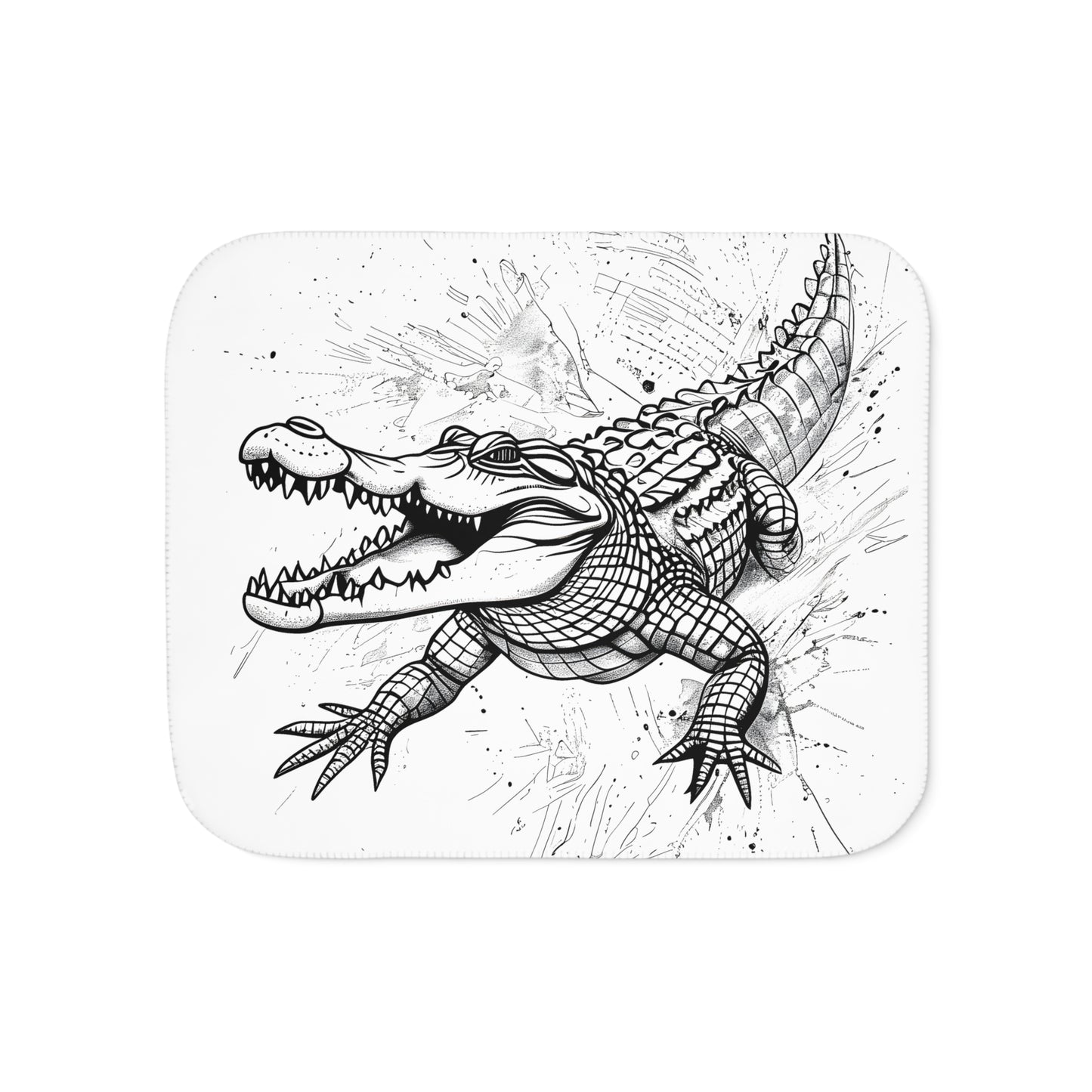 Blanket Coloring Kit with 10 Fabric Markers - Crocodile