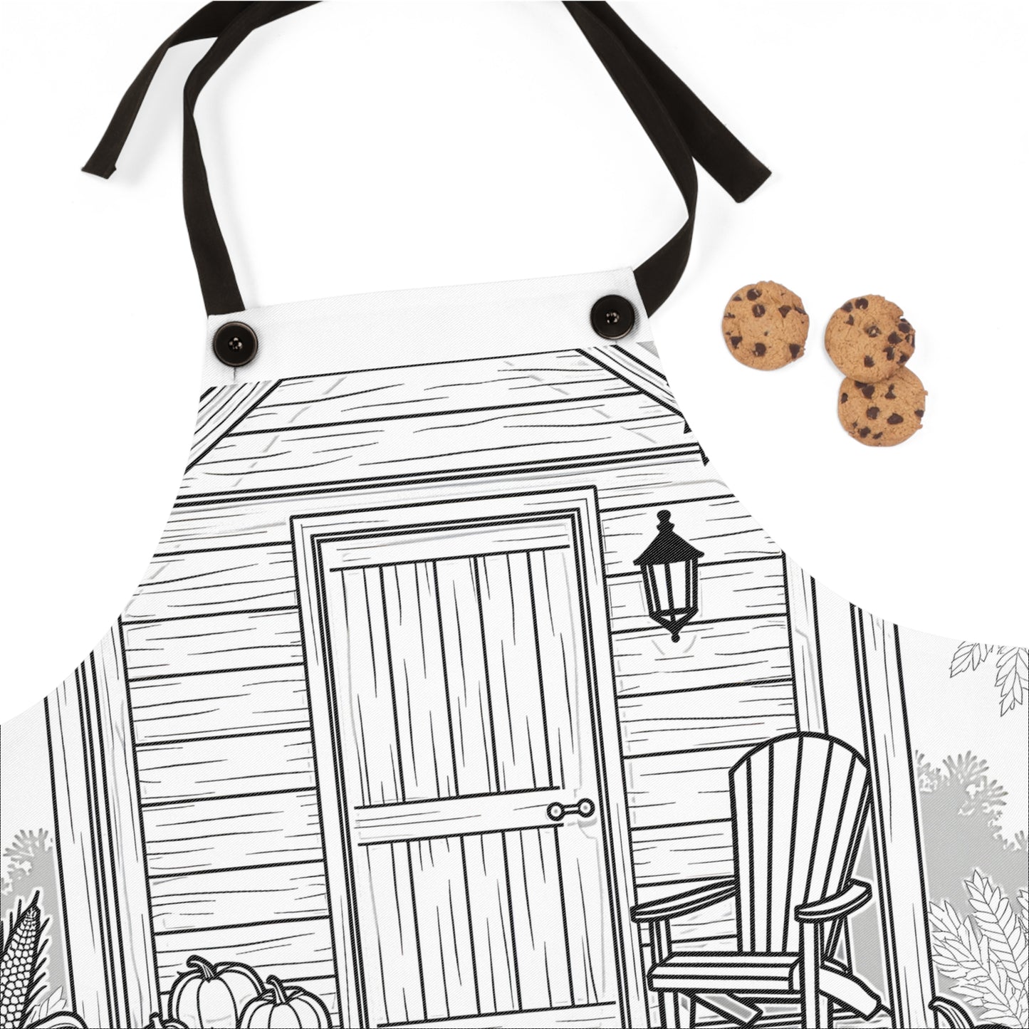 Apron Coloring Kit with 10 Fabric Markers - Country House