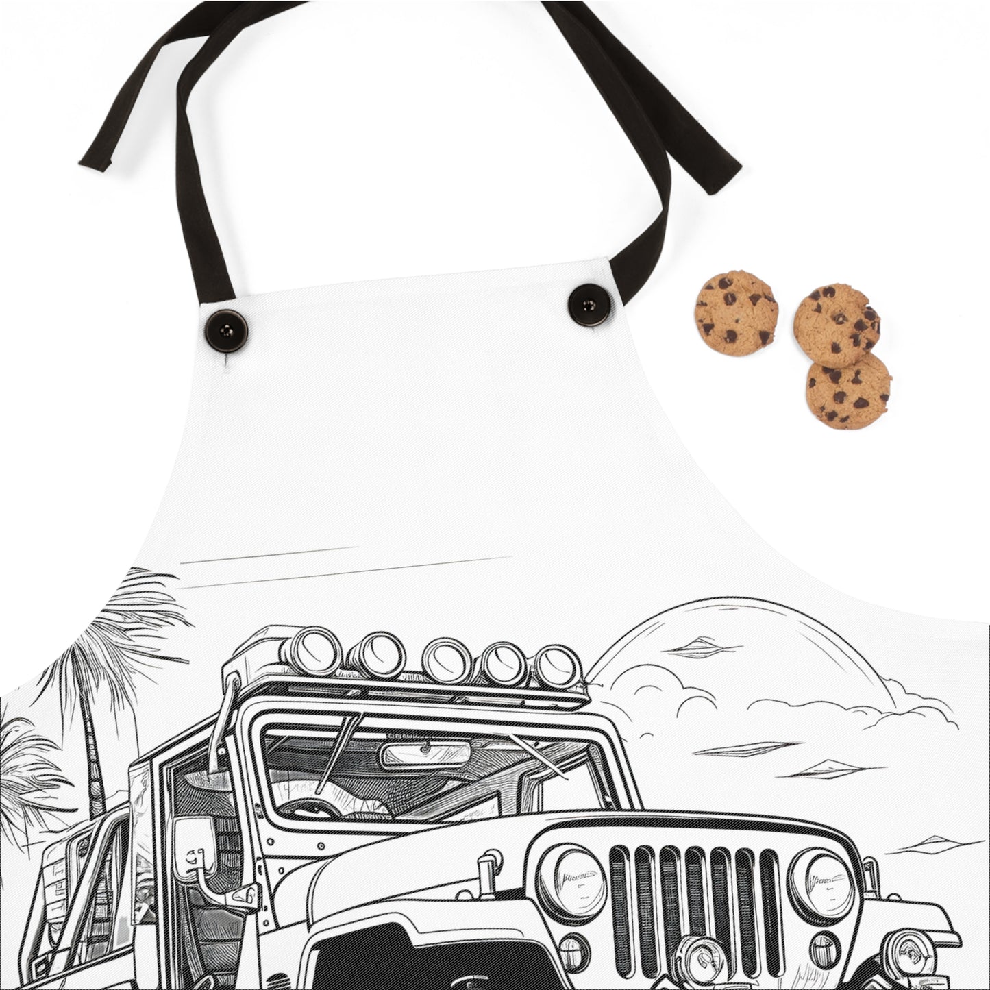 Apron Coloring Kit with 10 Fabric Markers - Jeep